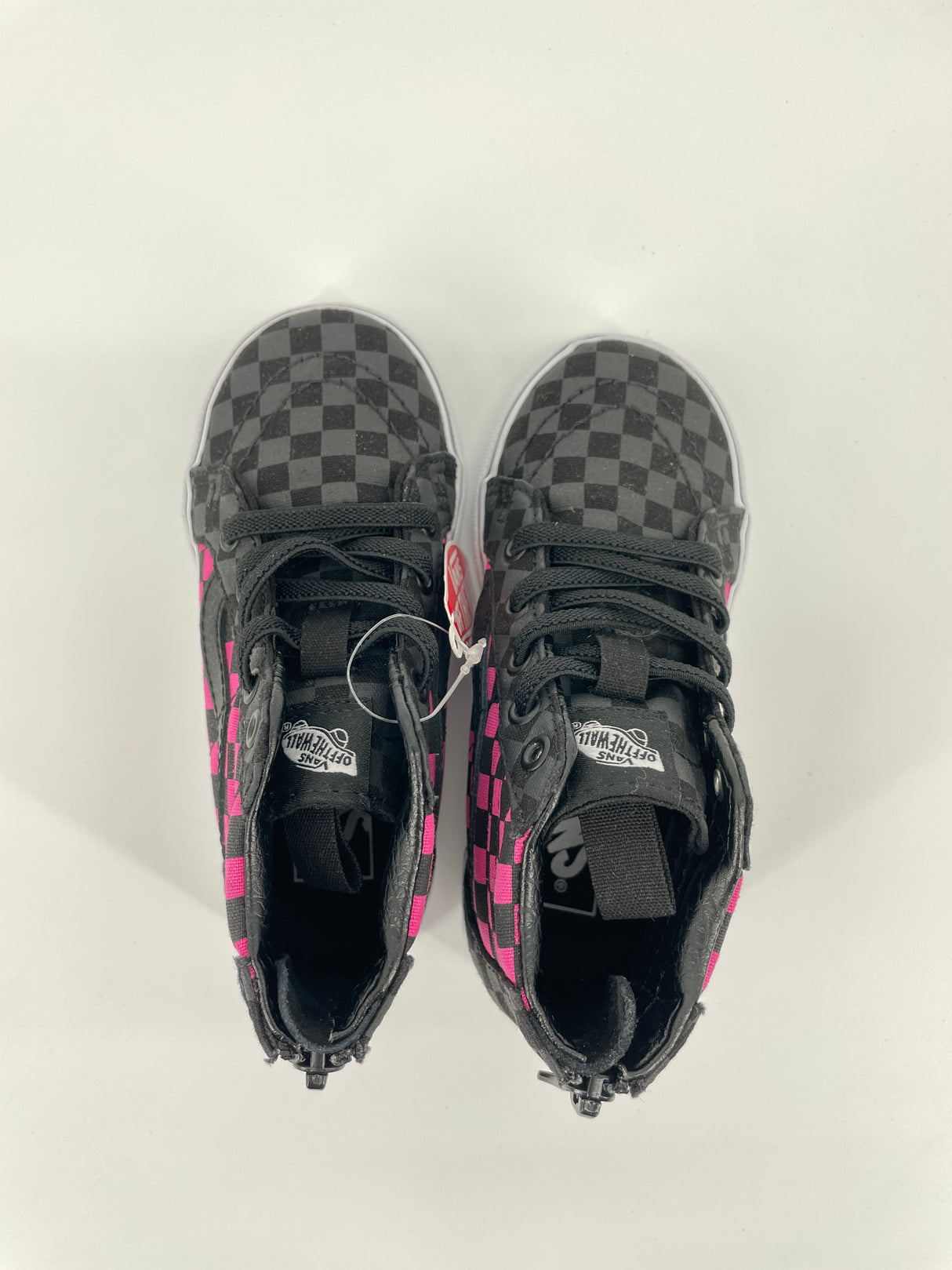 Sk8-Hi Zip Checkerboard Roze Zwart Maat 21,5