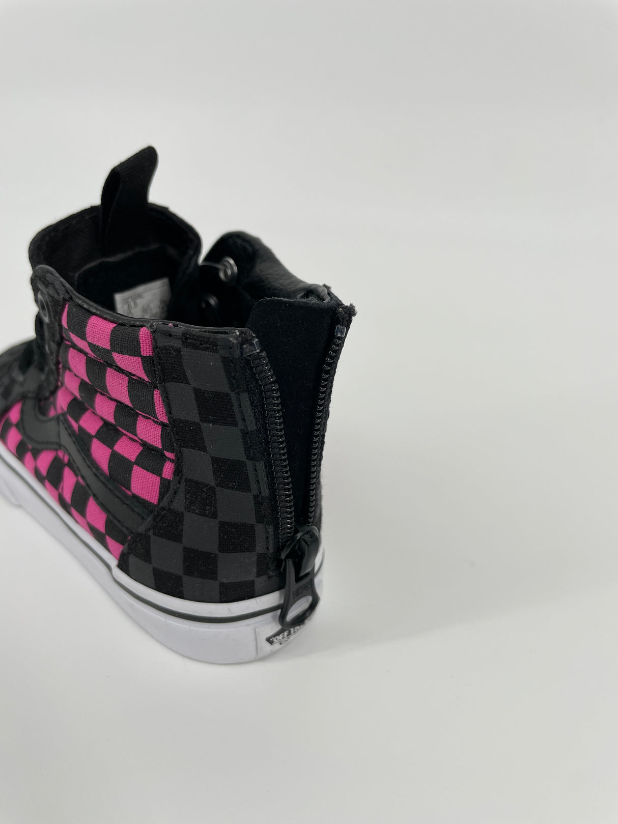 Sk8-Hi Zip Checkerboard Roze Zwart Maat 21,5