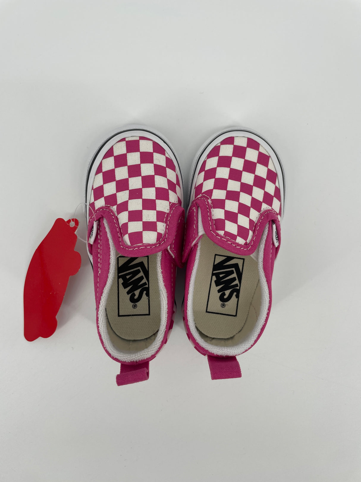 Slip On Classic Roze Wit Geblokt Maat 21