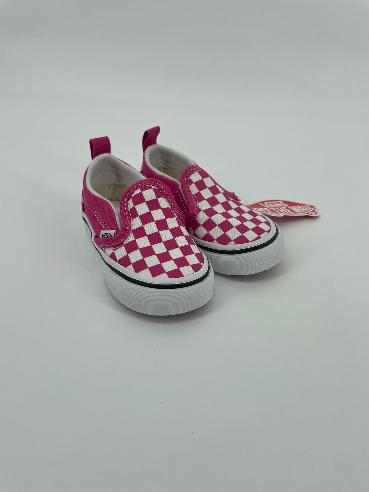Slip On Classic Roze Wit Geblokt Maat 21