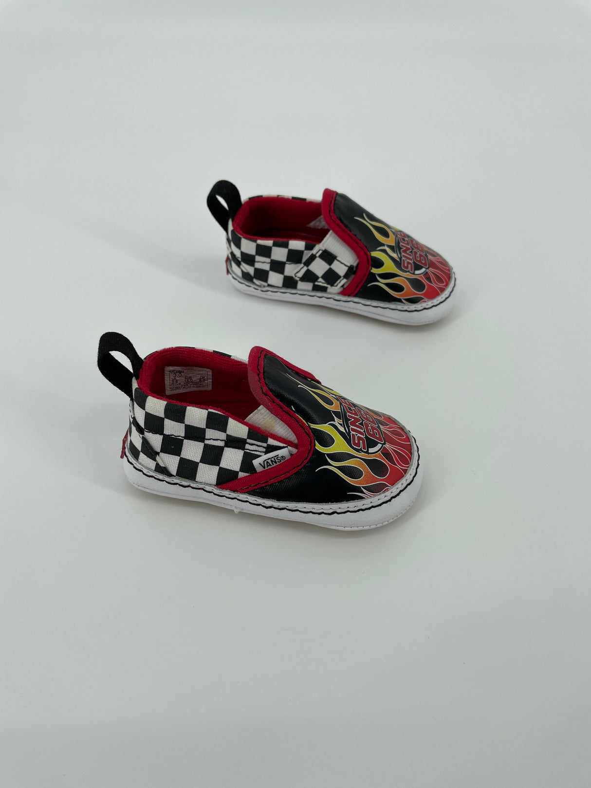 Slip On V Crib Baby Schoen Race Vlammen Maat 18
