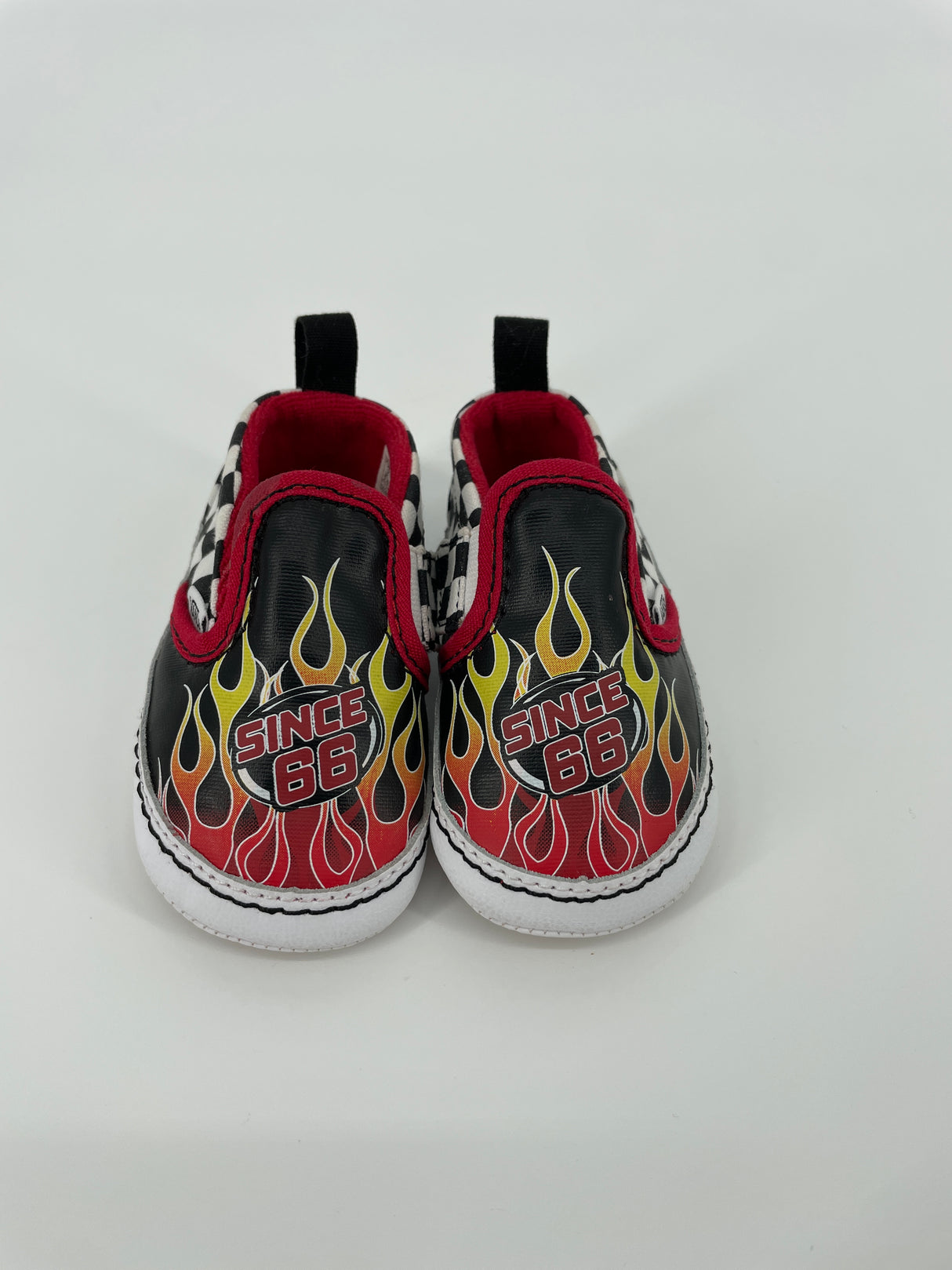 Slip On V Crib Baby Schoen Race Vlammen Maat 18