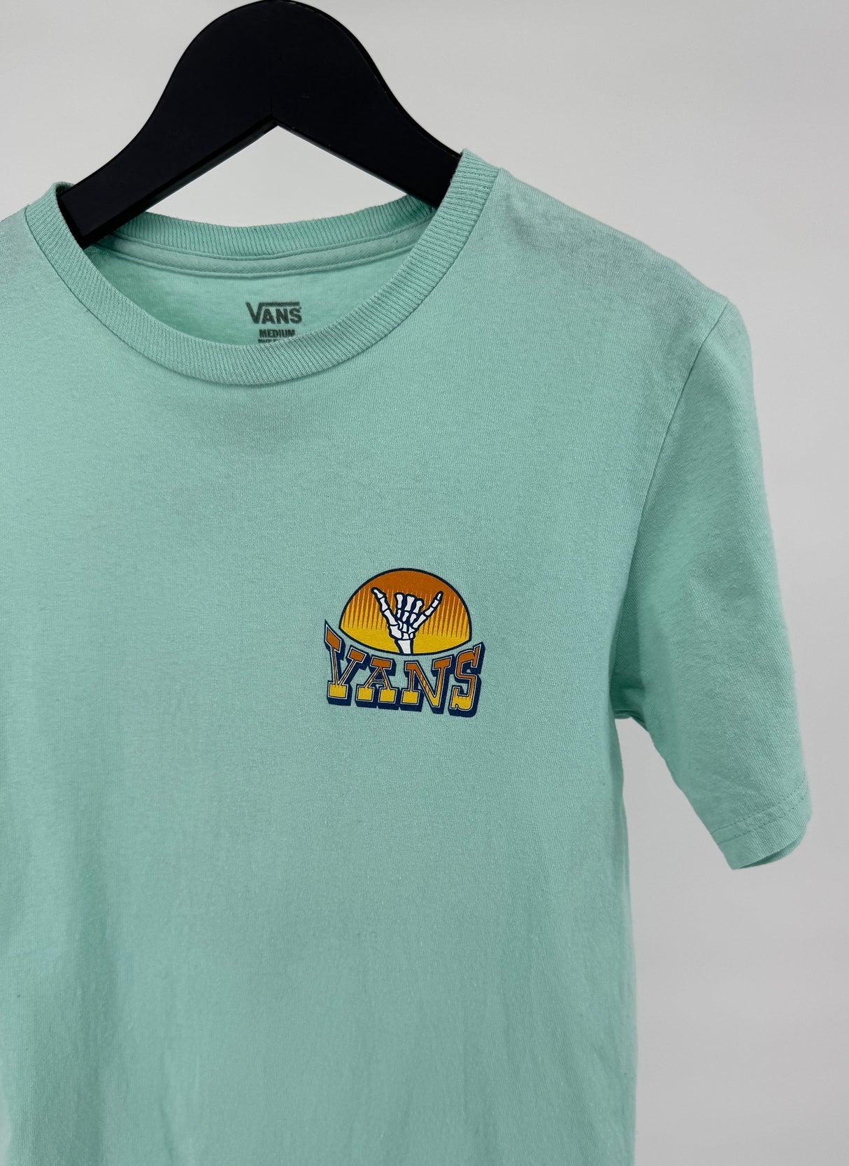 T-shirt Mintgroen Surf Skelet Maat 140 / 146