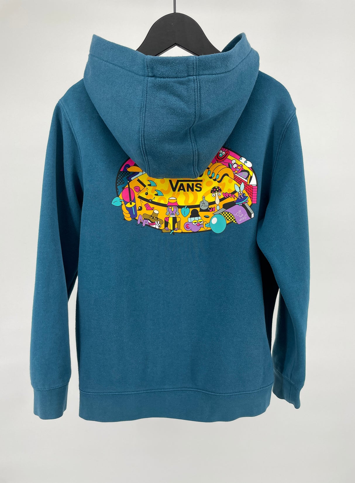 Vest Capuchon Blauw met Print Maat 140 / 146