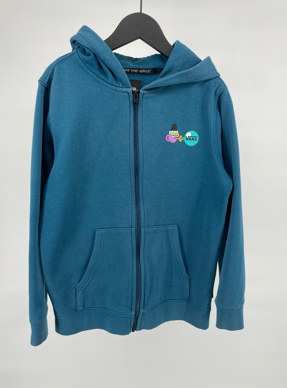 Vest Capuchon Blauw met Print Maat 140 / 146