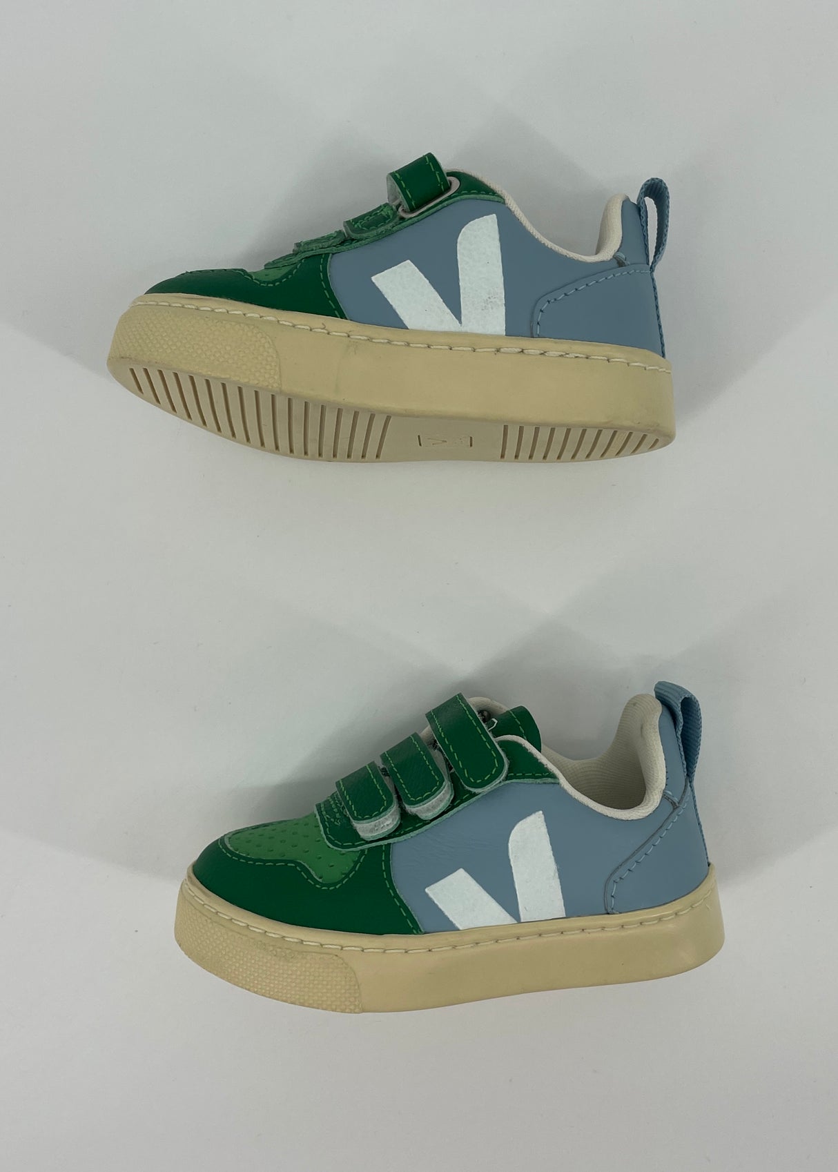 Sneakers Lichtblauw Groen Klittenband Maat 22