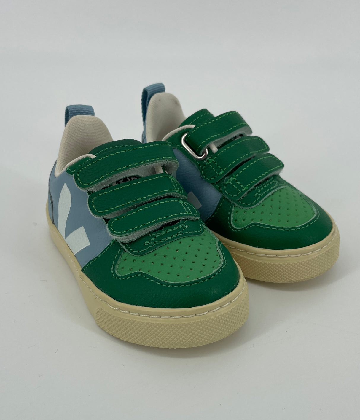 Sneakers Lichtblauw Groen Klittenband Maat 22