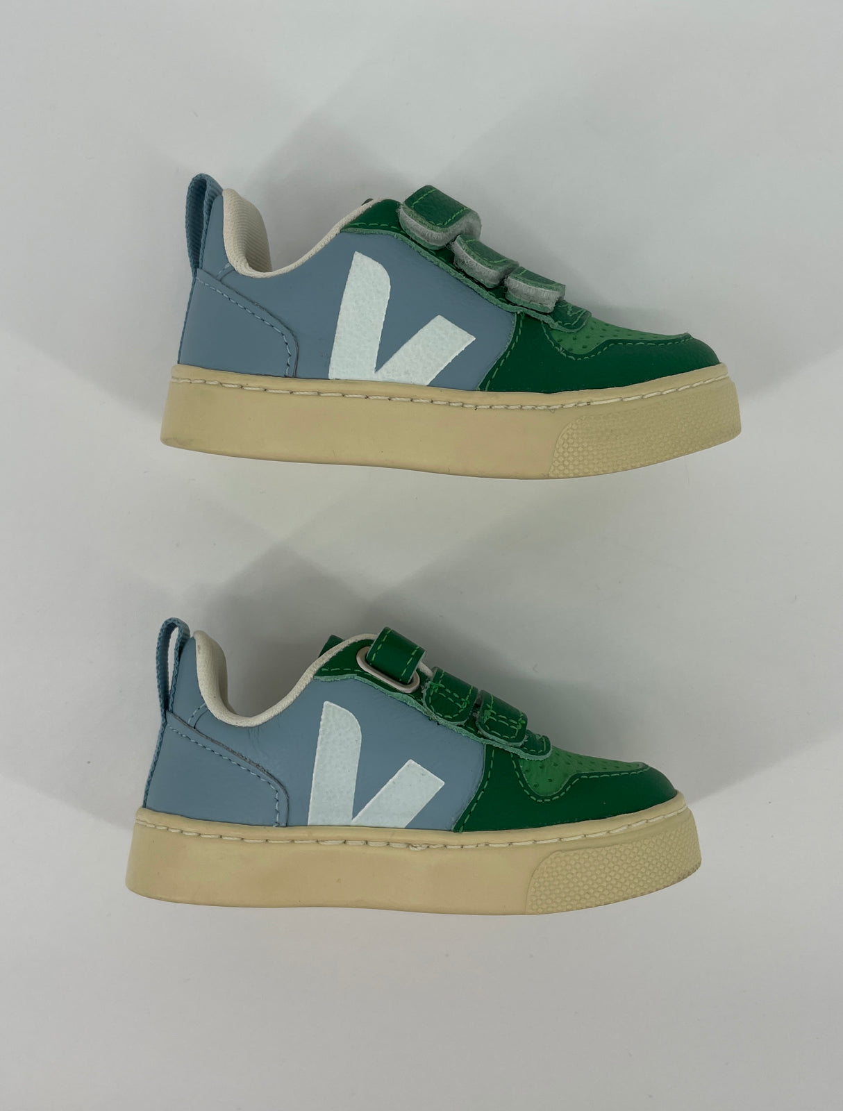 Sneakers Lichtblauw Groen Klittenband Maat 22