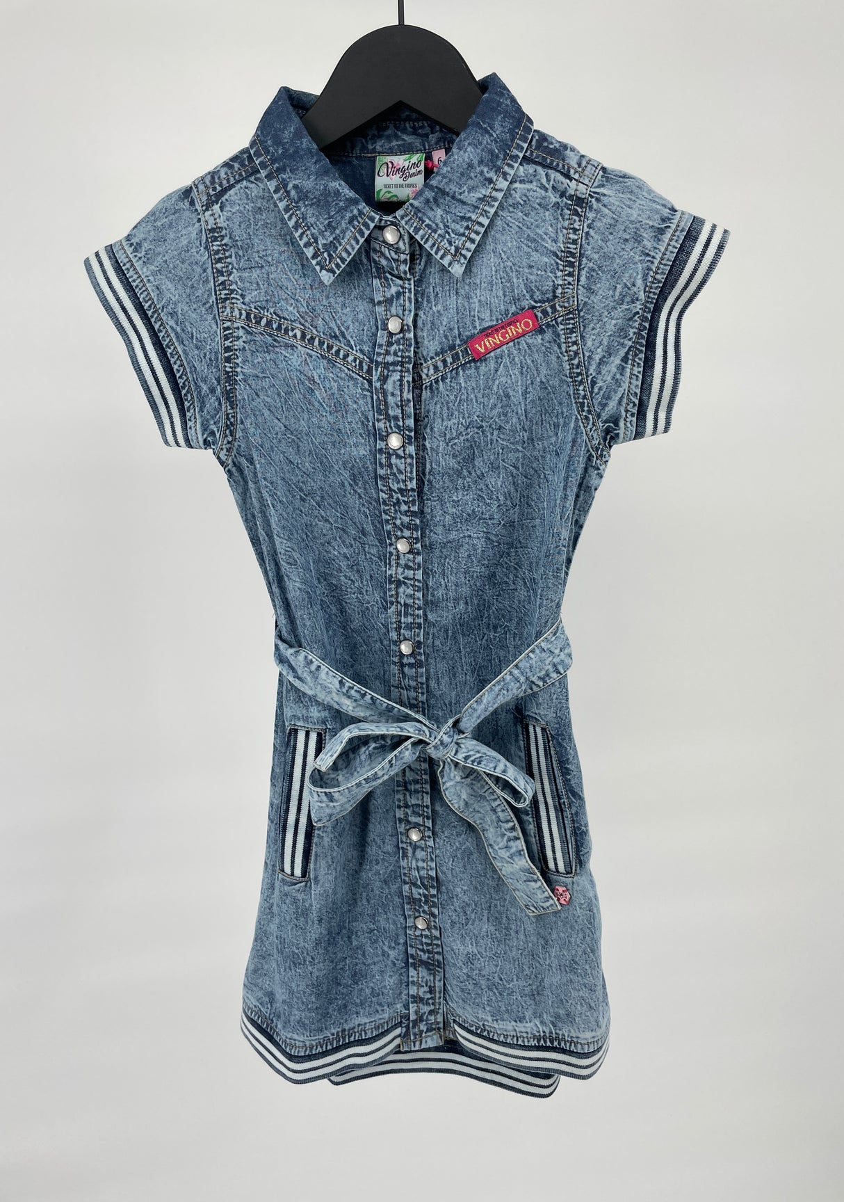 Jurk Denim Blauw Vintage Stijl Maat 116