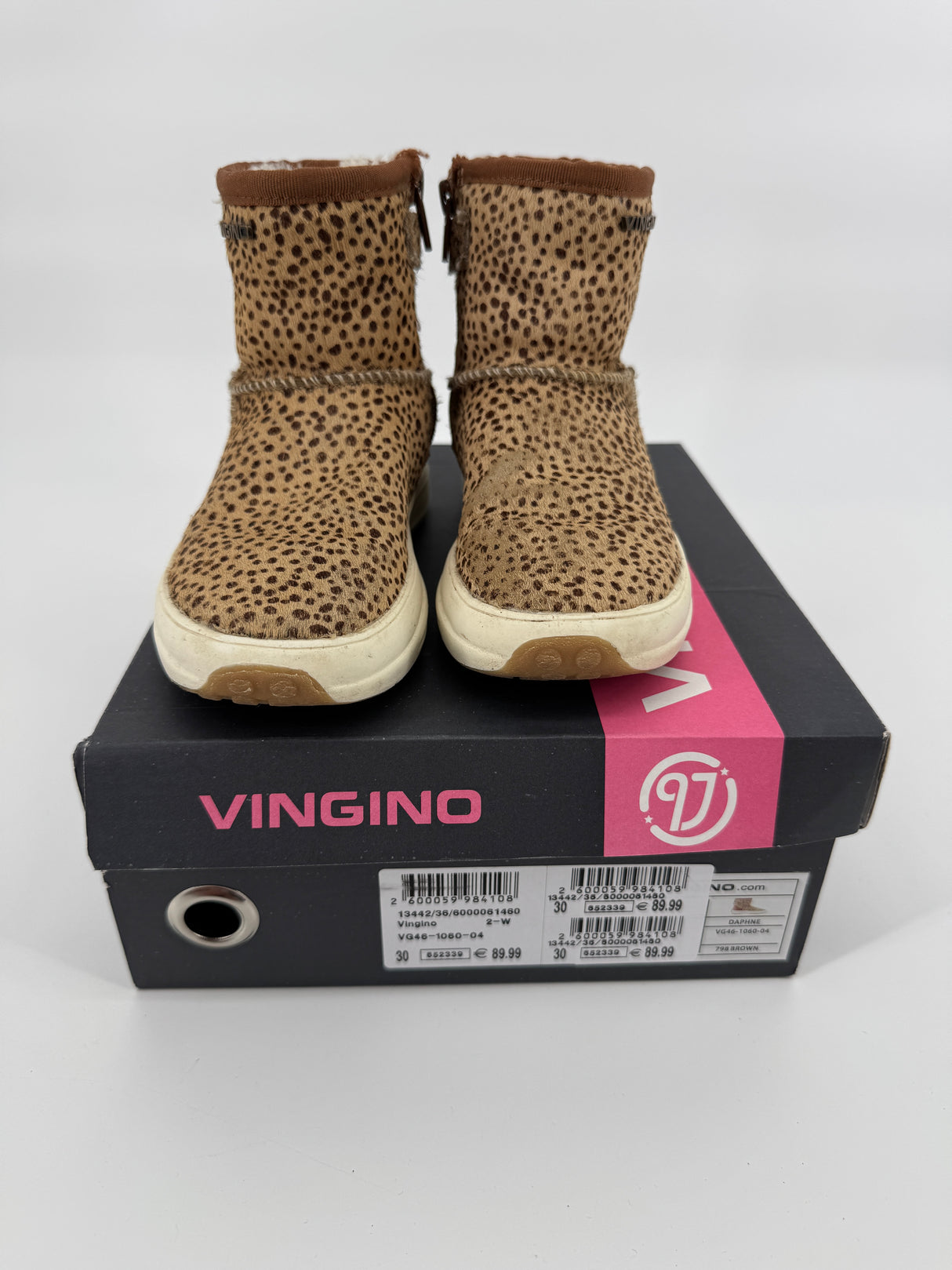 Laarsjes Bruin Stippen Gevoerd Maat 30