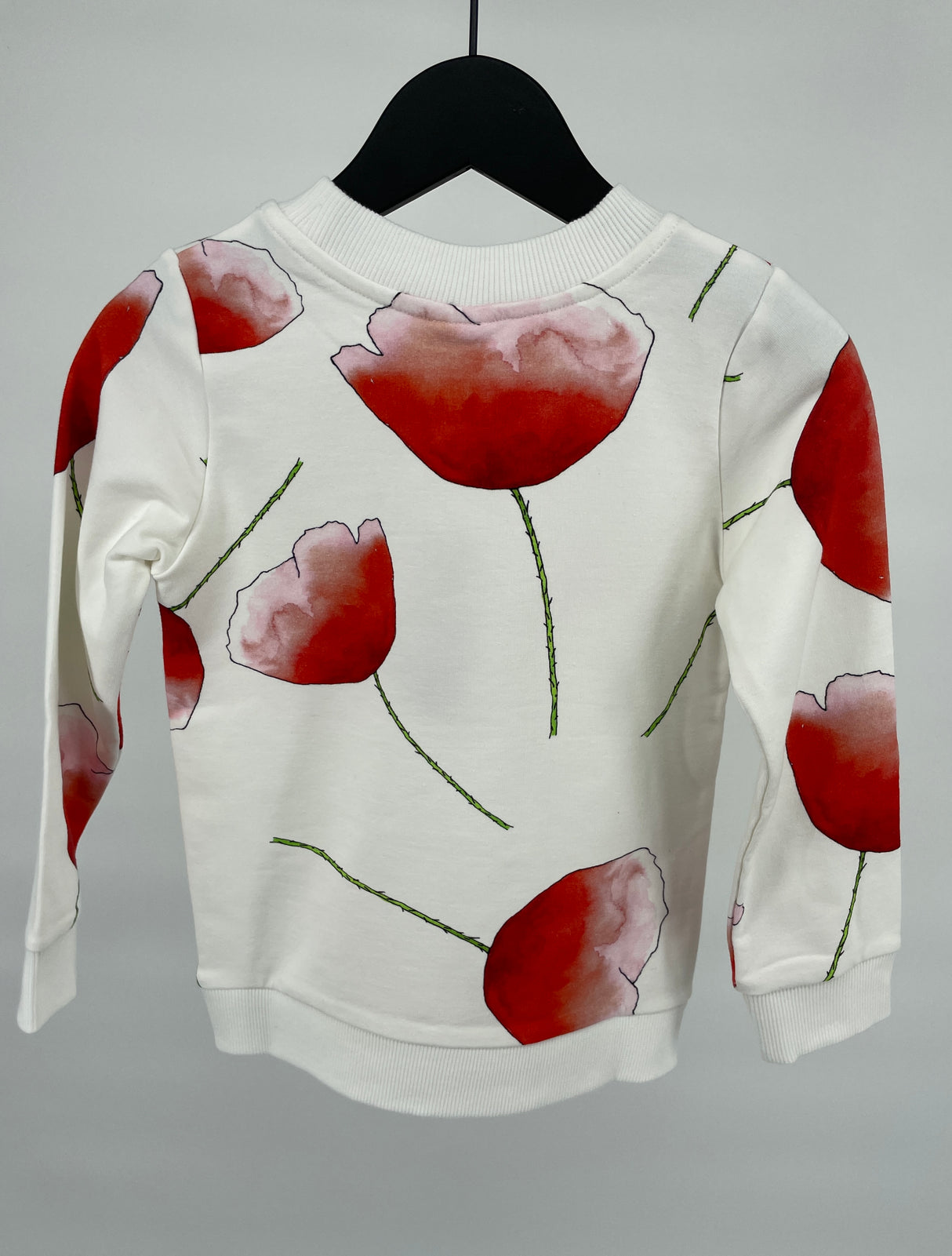 Trui Wit Klaproos Print