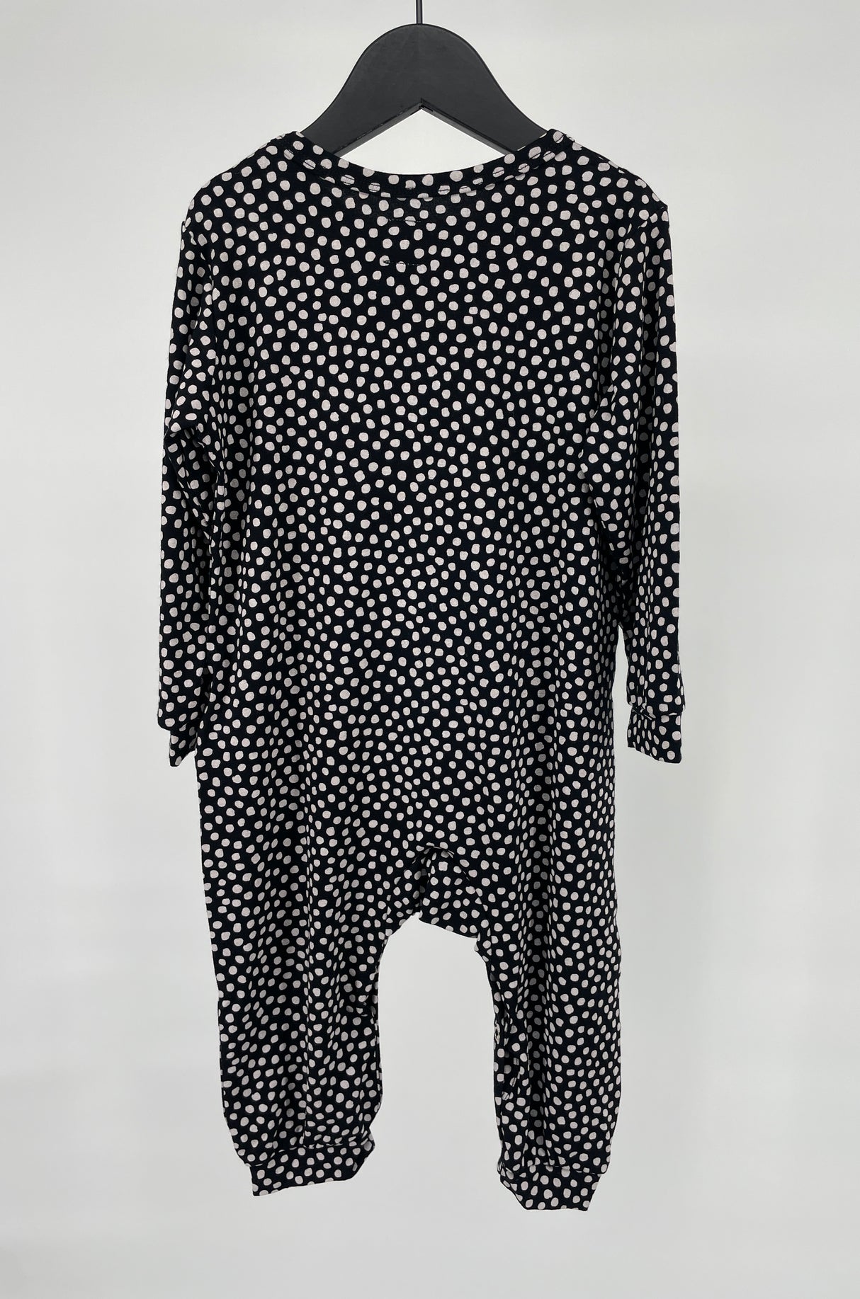 Jumpsuit Zwart Witte Stippen Gezicht Maat 92