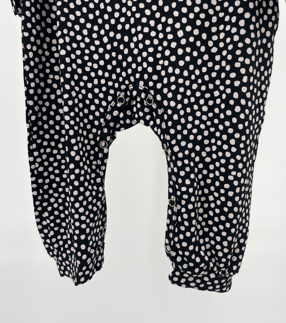 Jumpsuit Zwart Witte Stippen Gezicht Maat 92