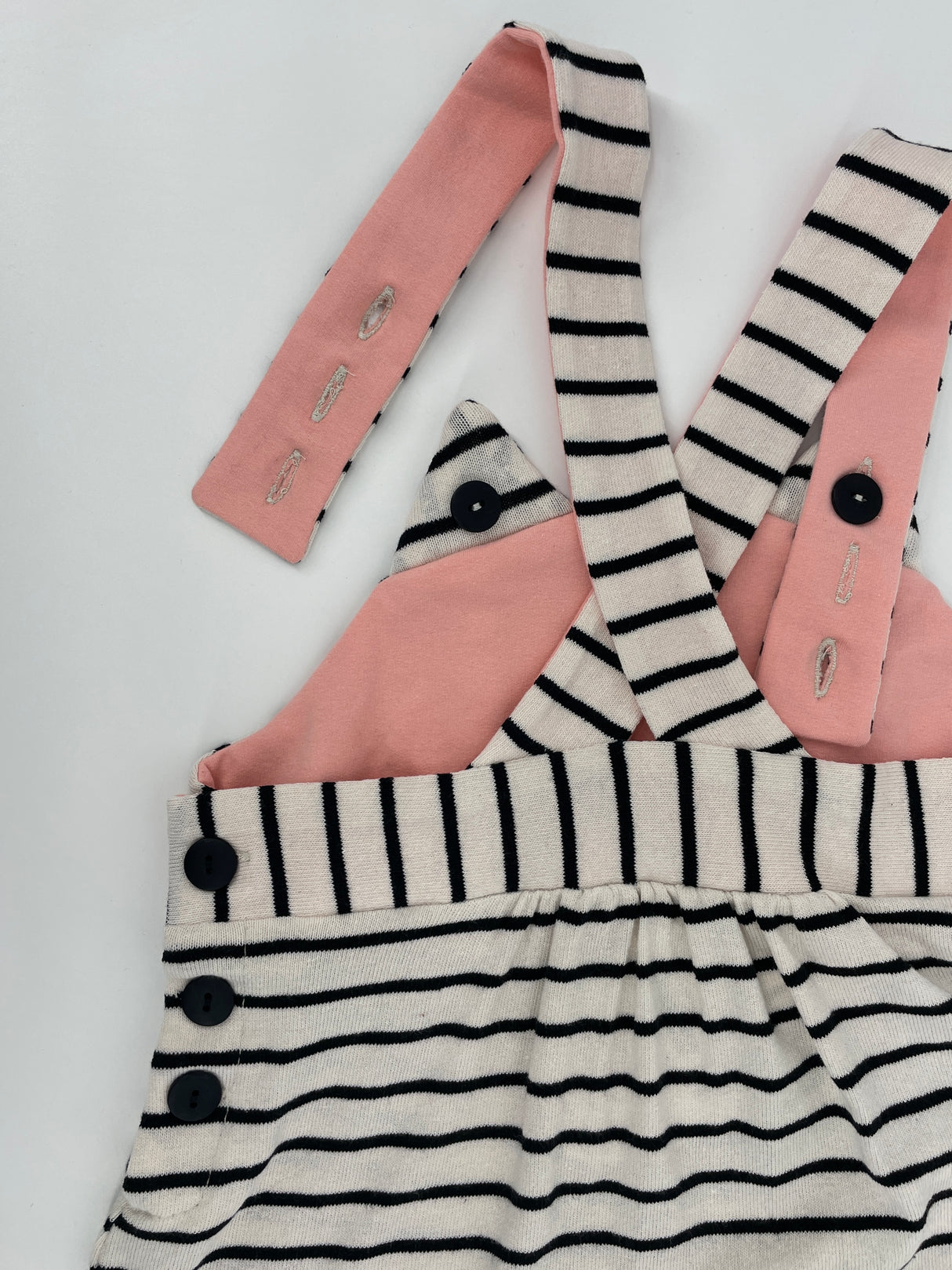 Jurk Beige Zwart Gestreept Kat Maat 116