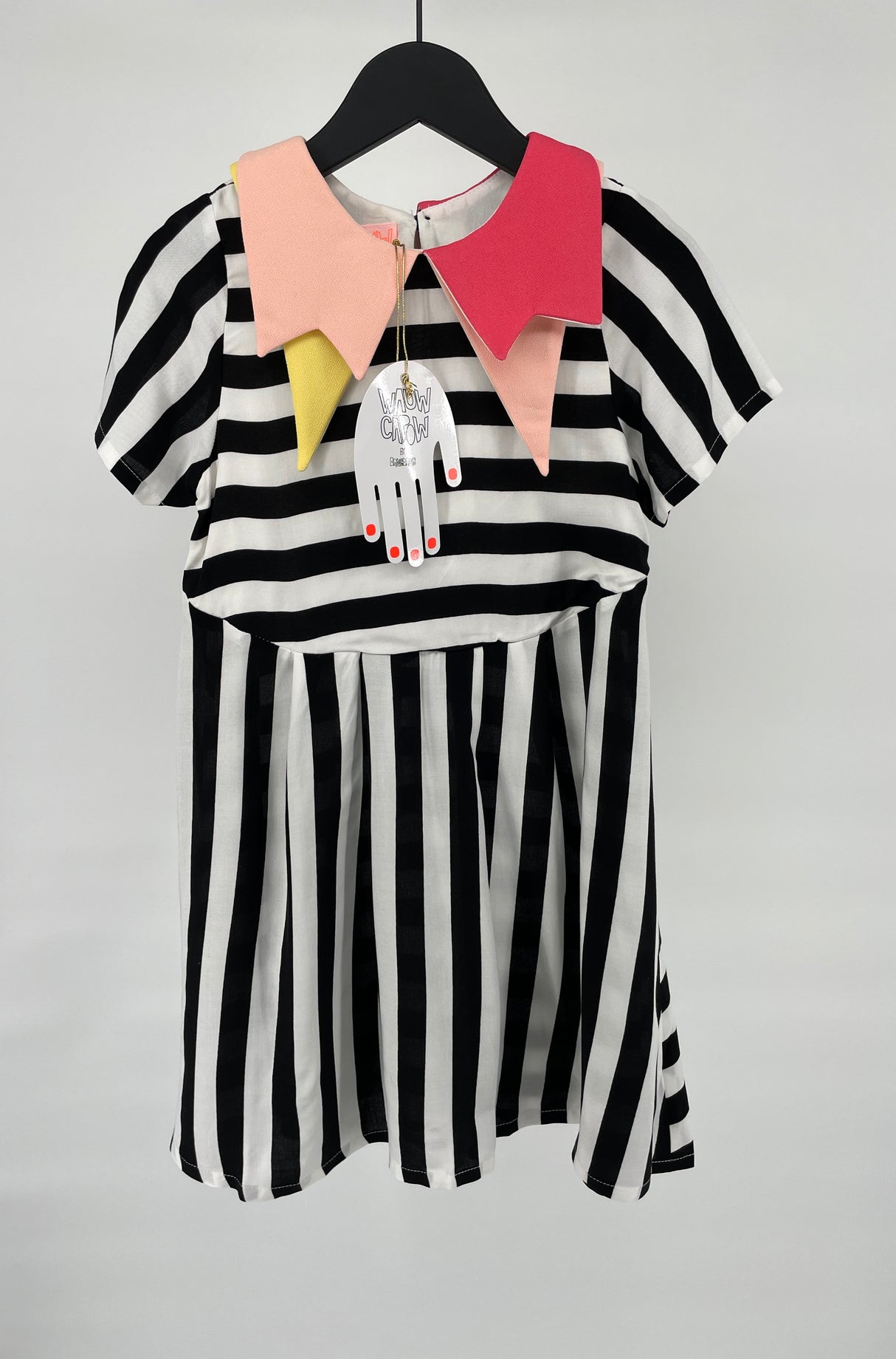 Jurk Zwart Wit Strepen Glam Maat 122