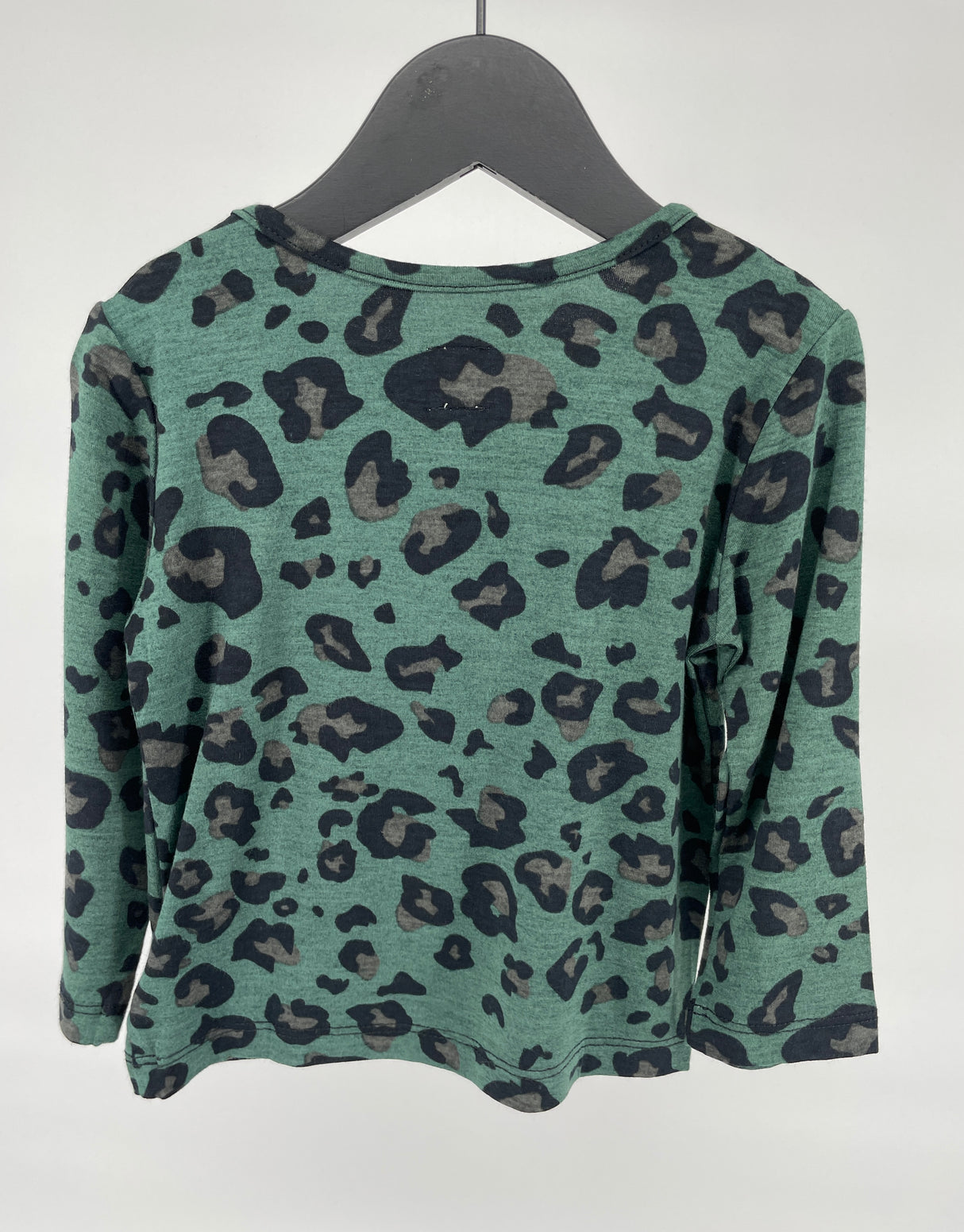 Longsleeve Groen Luipaard Print Strikje