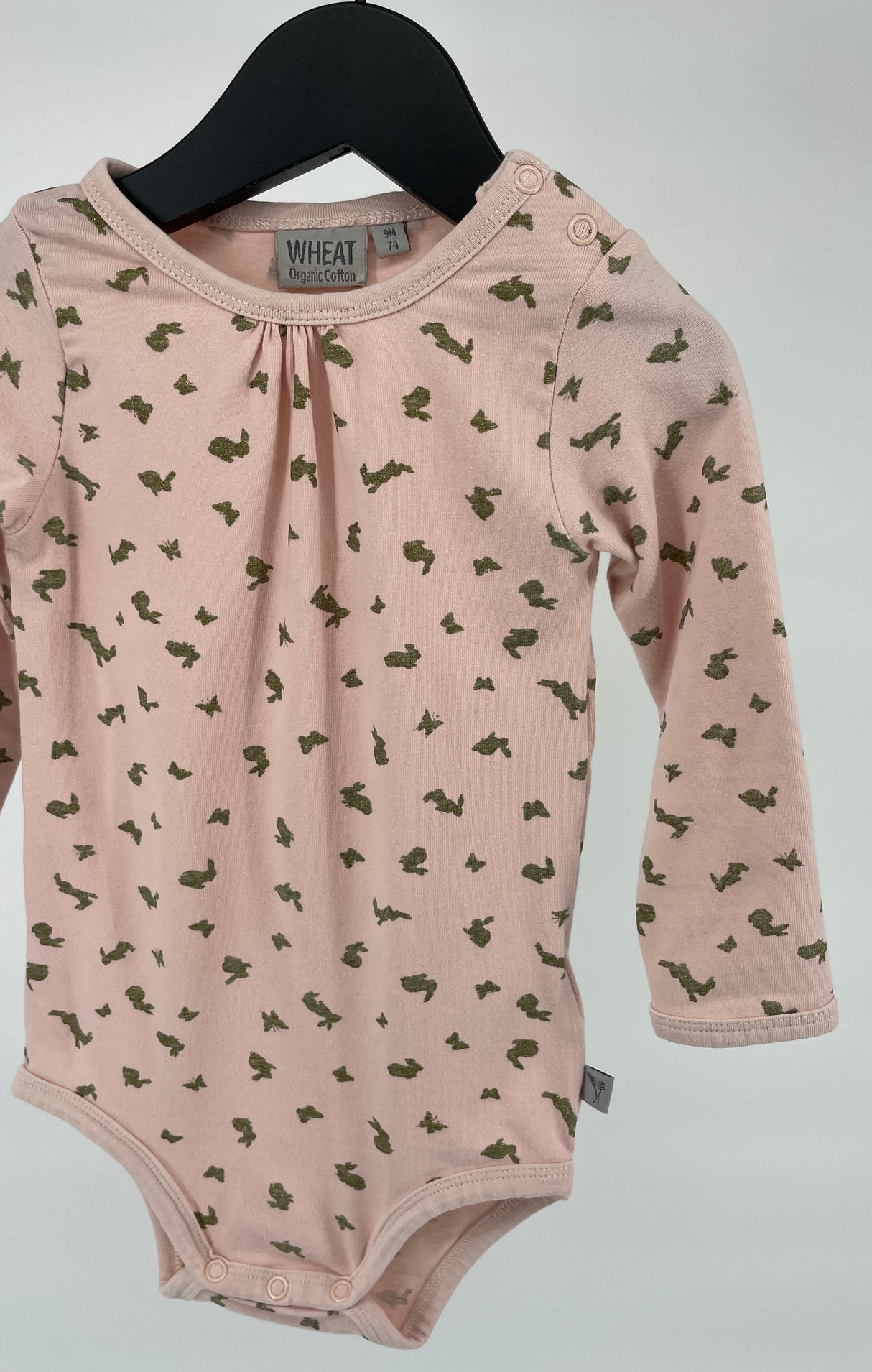 Romper Roze met Gouden Glitter Print Maat 74