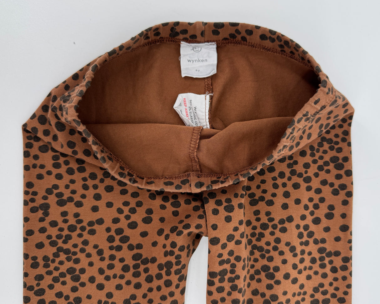 Legging Bruin Stippen Print Maat 104