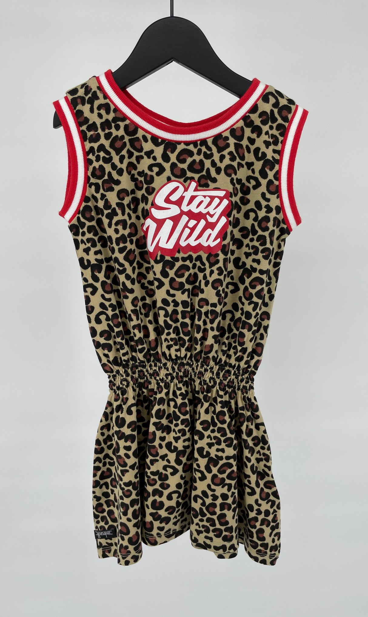 Jurk Bruin Mouwloos Luipaard Print Stay Wild Maat 110