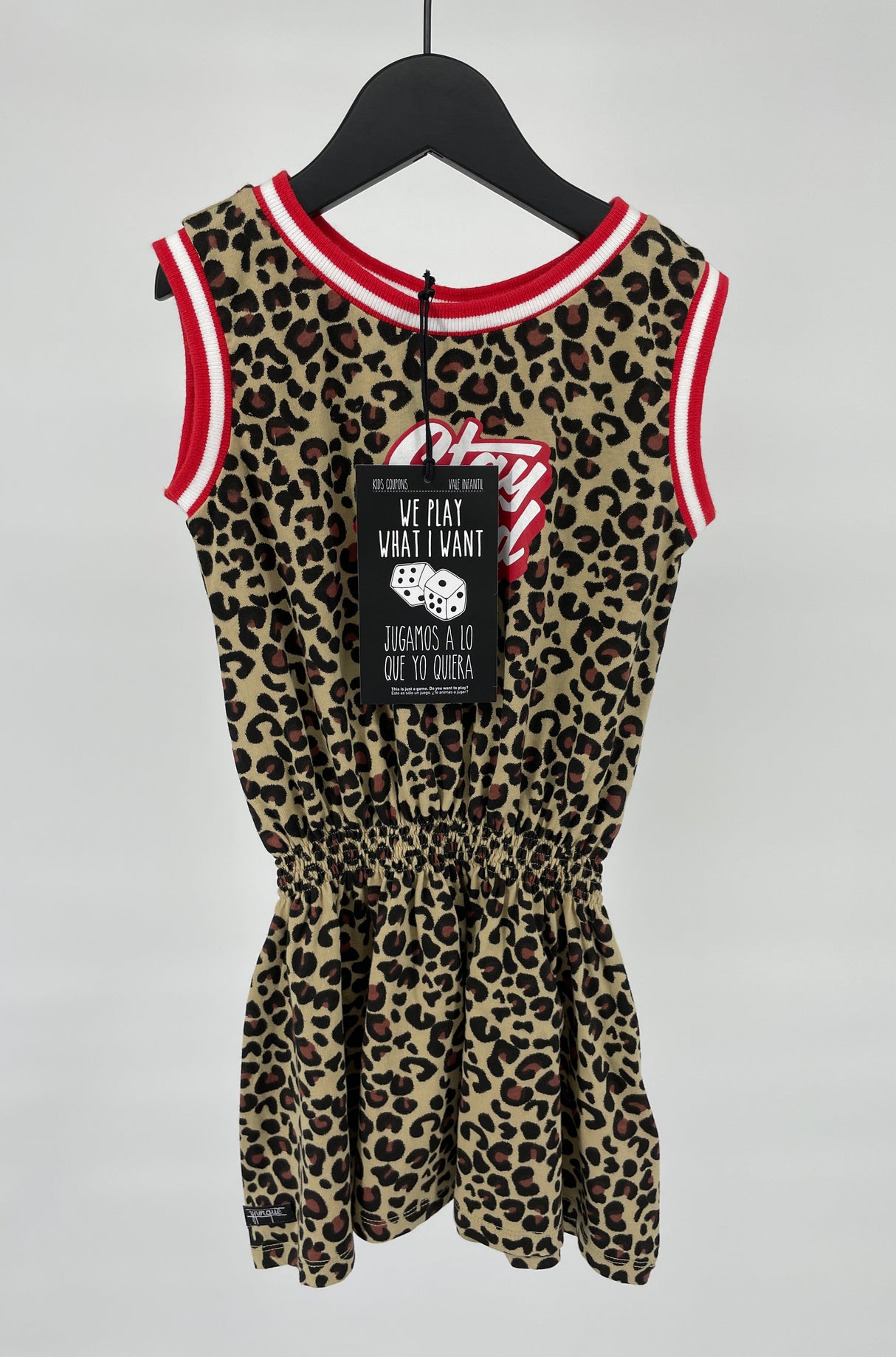 Jurk Bruin Mouwloos Luipaard Print Stay Wild Maat 110