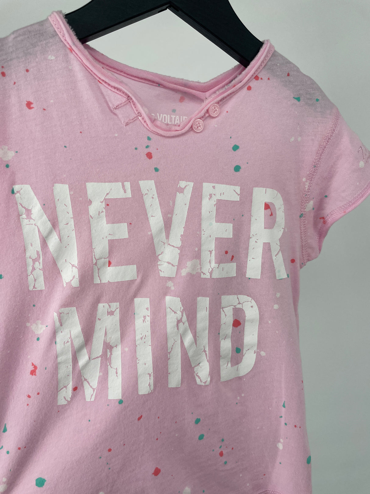 T-shirt Roze Never Mind Maat 104