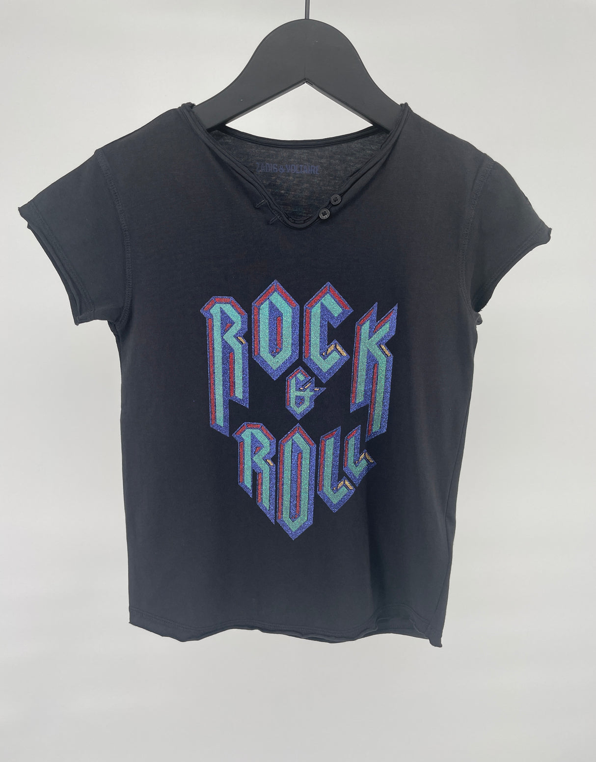 T-shirt Zwart Rock & Roll Maat 122 / 128