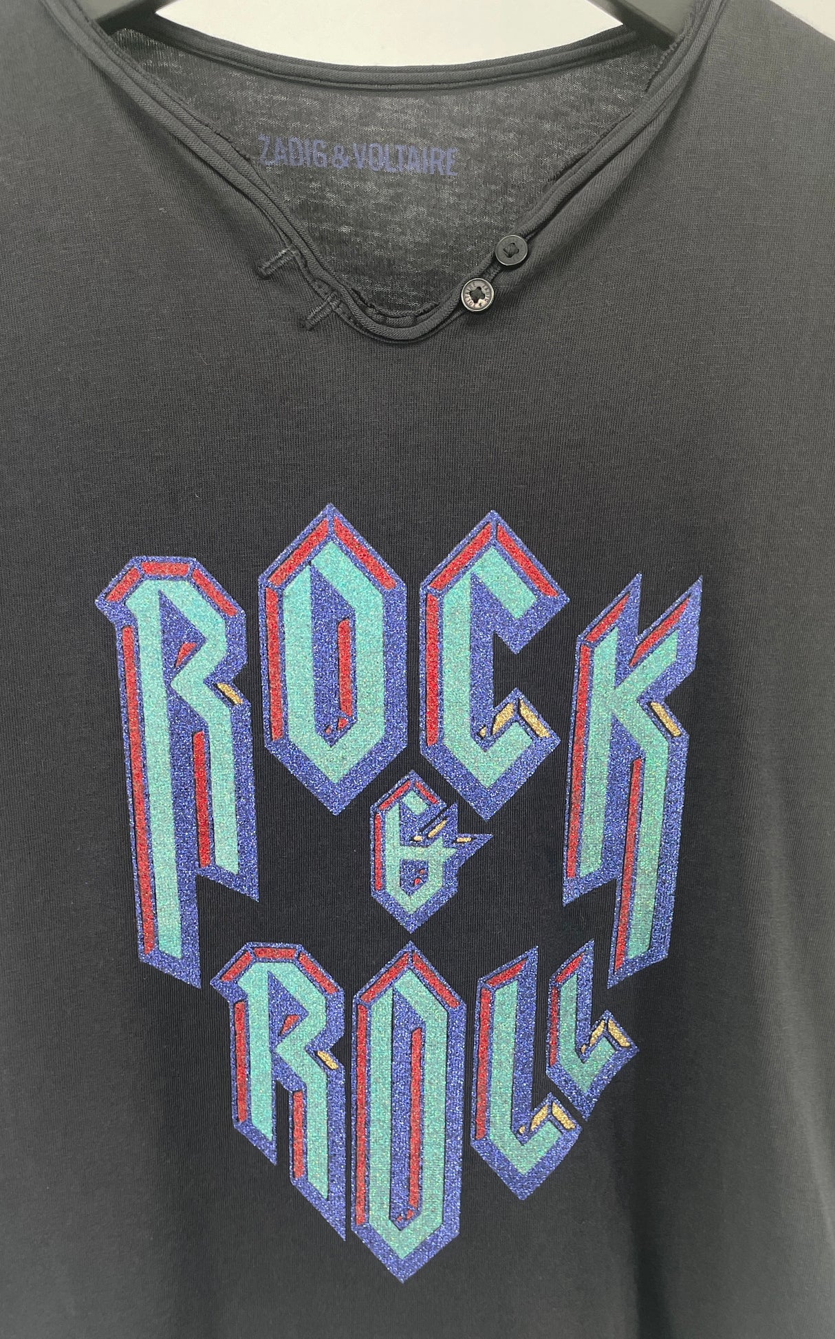 T-shirt Zwart Rock & Roll Maat 122 / 128