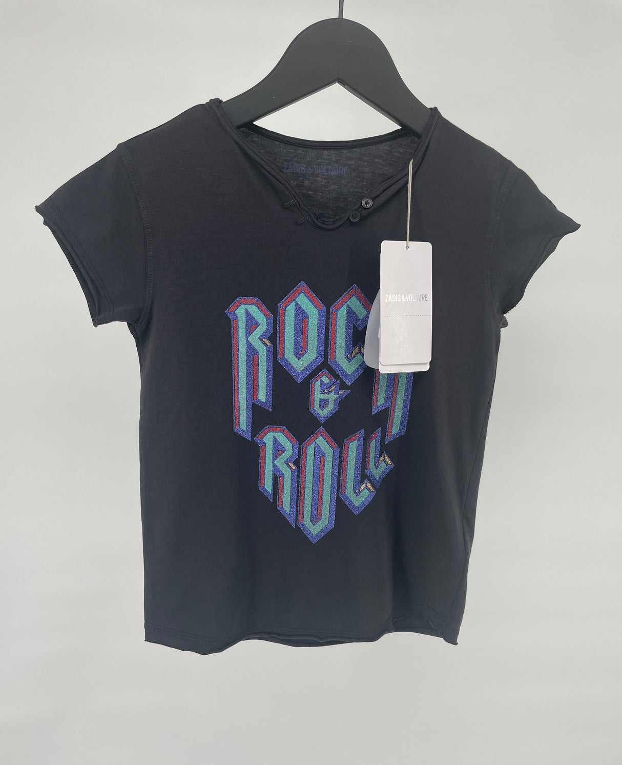 T-shirt Zwart Rock & Roll Maat 122 / 128