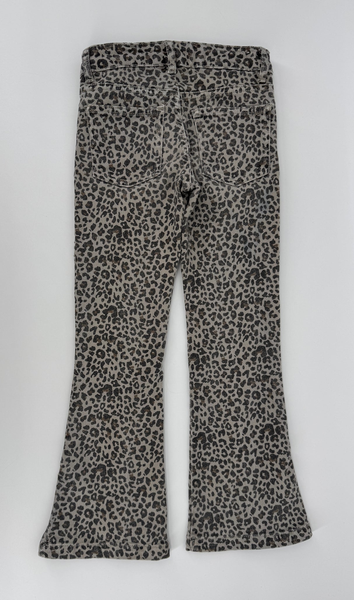 Jeans Beige Bruin Luipaard Flared Maat 122