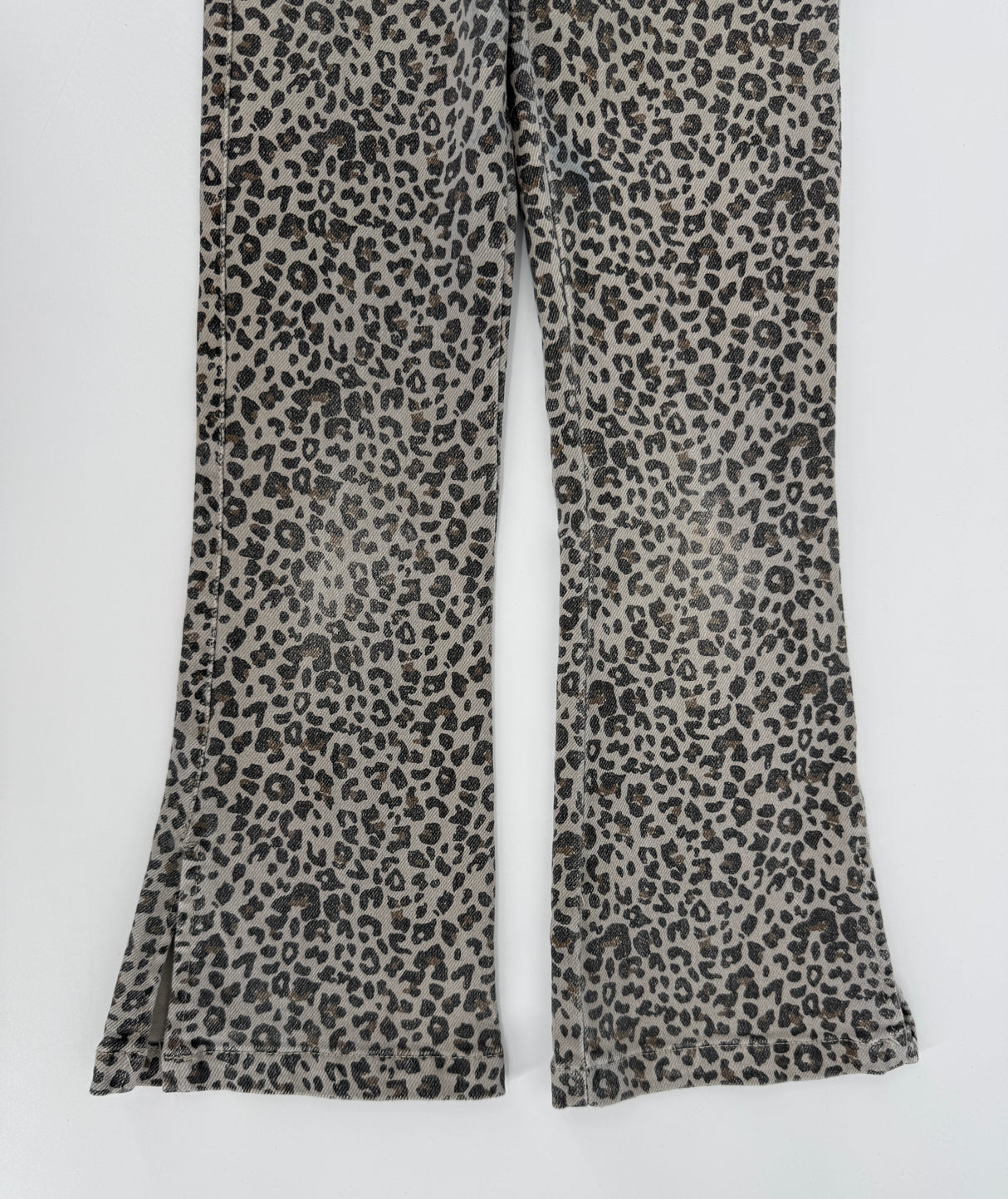 Jeans Beige Bruin Luipaard Flared Maat 122