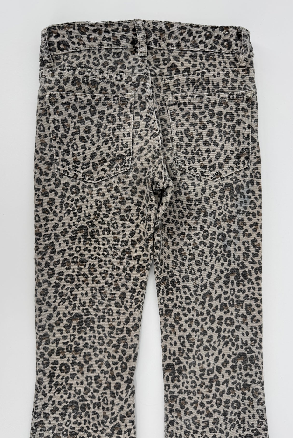 Jeans Beige Bruin Luipaard Flared Maat 122