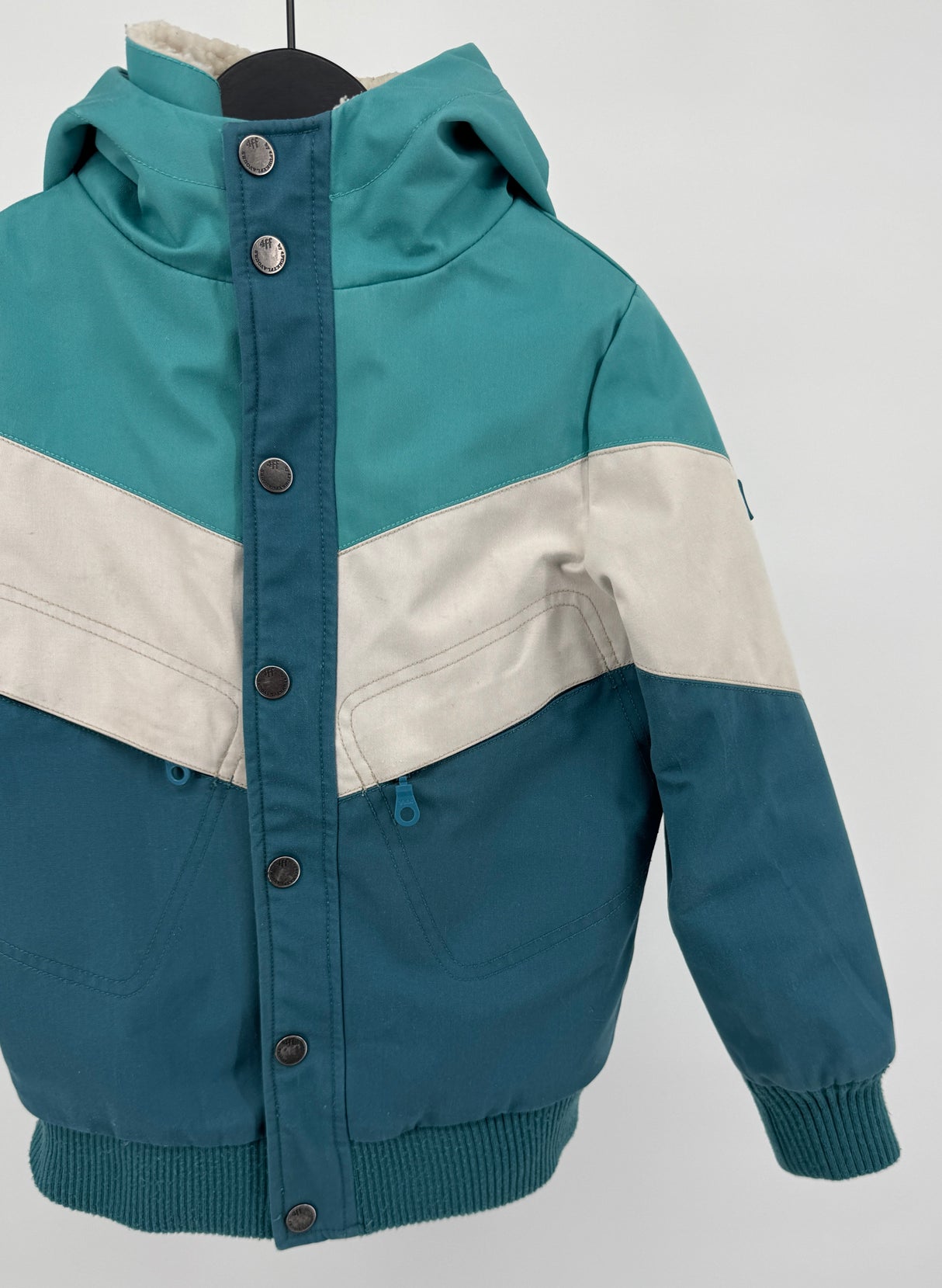 Jas Blauw Wit Maat 122 / 128