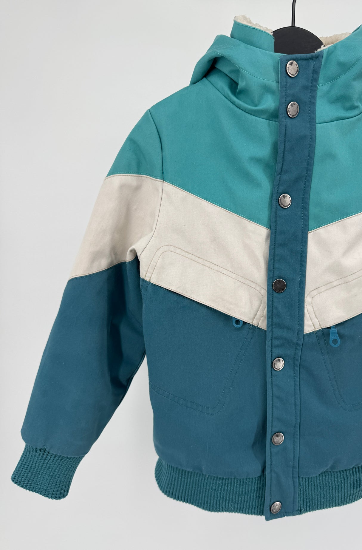 Jas Blauw Wit Maat 122 / 128