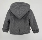 Winterjas Grijs Wol Patchwork Maat 98 / 104