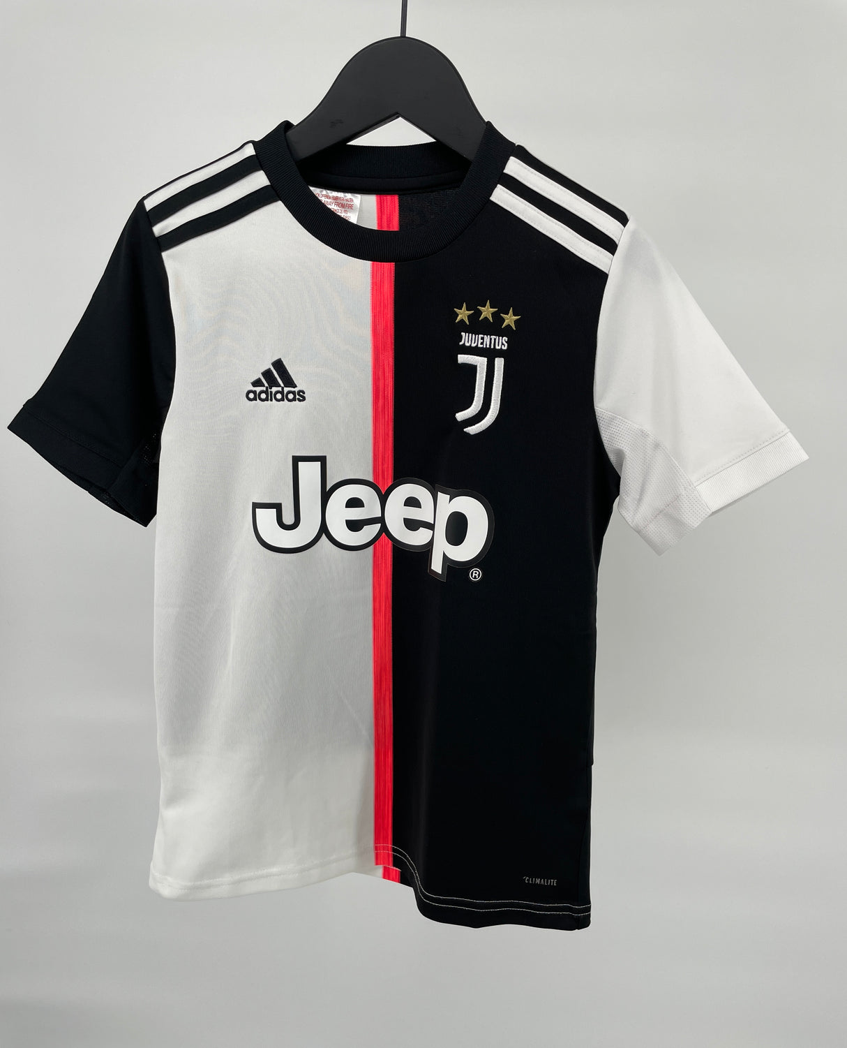 Juventus Voetbal Thuisshirt 19-20 Wit Zwart Maat 140