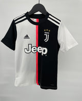 Juventus Voetbal Thuisshirt 19-20 Wit Zwart Maat 140