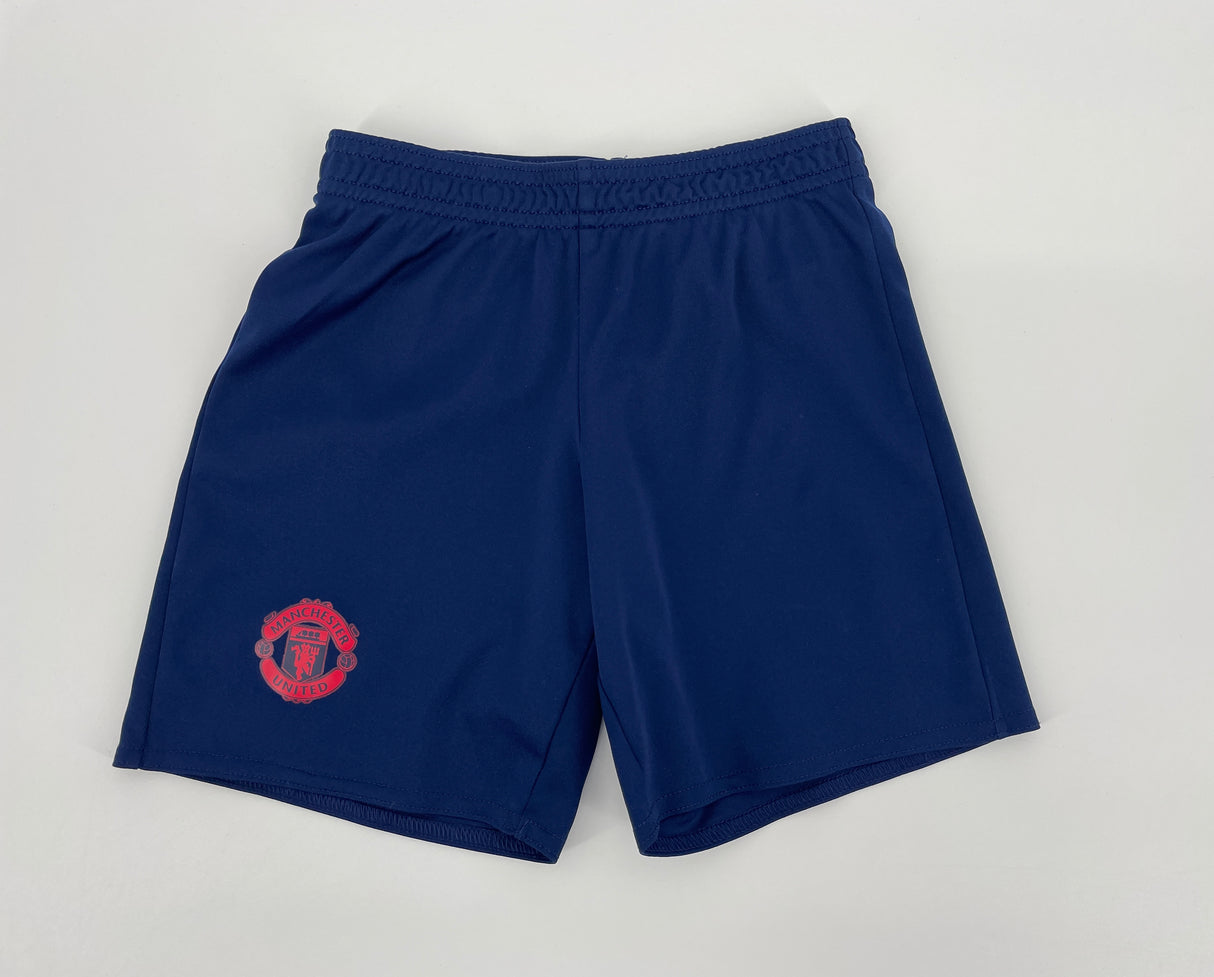Voetbal Short Donkerblauw Manchester United Maat 116