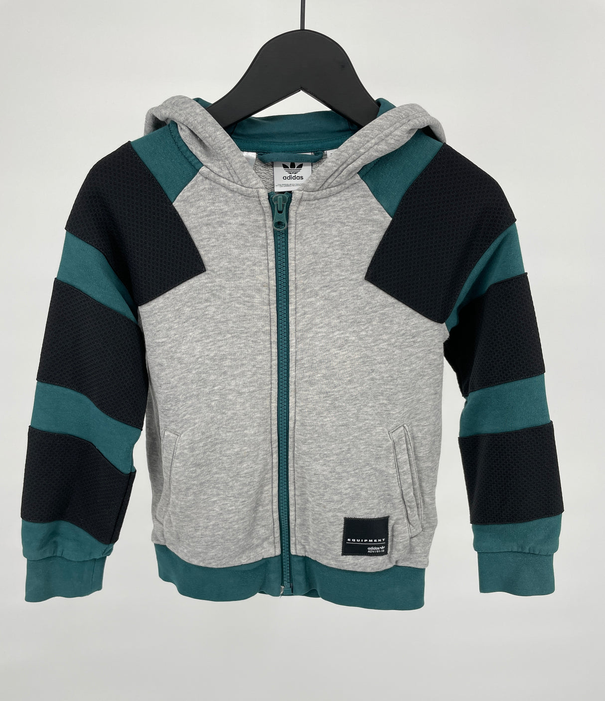 Vest Capuchon Grijs Groen Zwart Maat 116