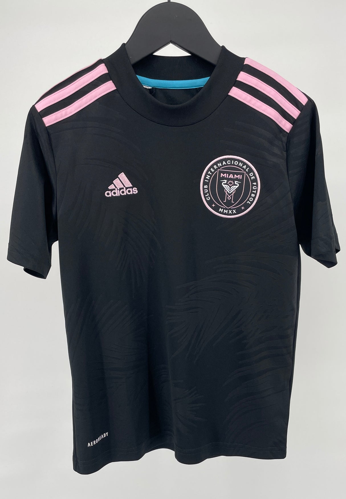 Voetbalshirt Inter Miami Zwart Roze Maat 140