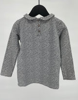 Longsleeve Beige Print Peter Pan Kraag Maat 92 / 98