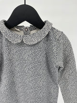 Longsleeve Beige Print Peter Pan Kraag Maat 92 / 98
