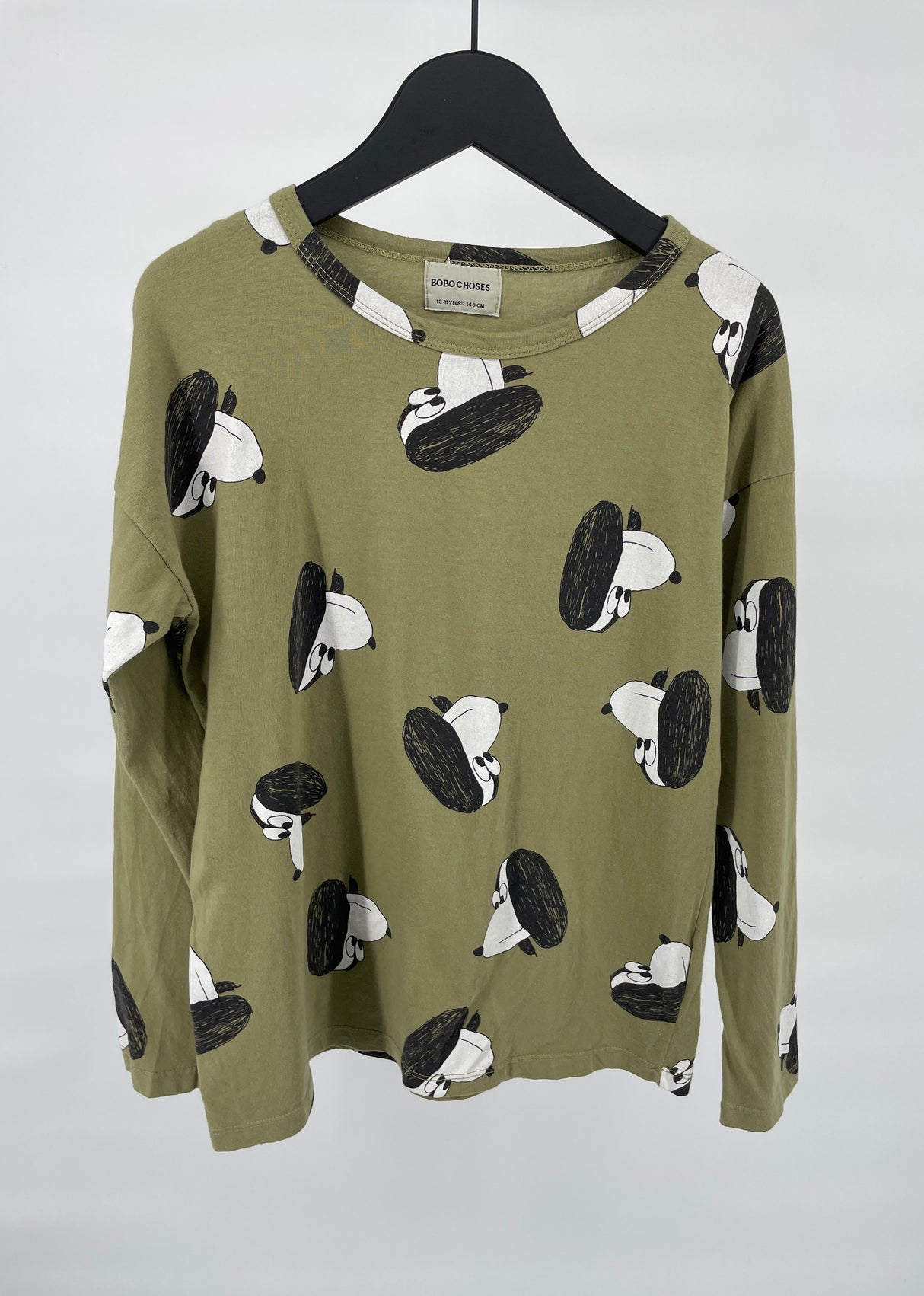 Bobo Choses Longsleeve Groen Honden Print Maat 140 / 146