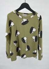 Bobo Choses Longsleeve Groen Honden Print Maat 140 / 146