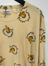 Longsleeve Geel Vogel Print Maat 140 / 146