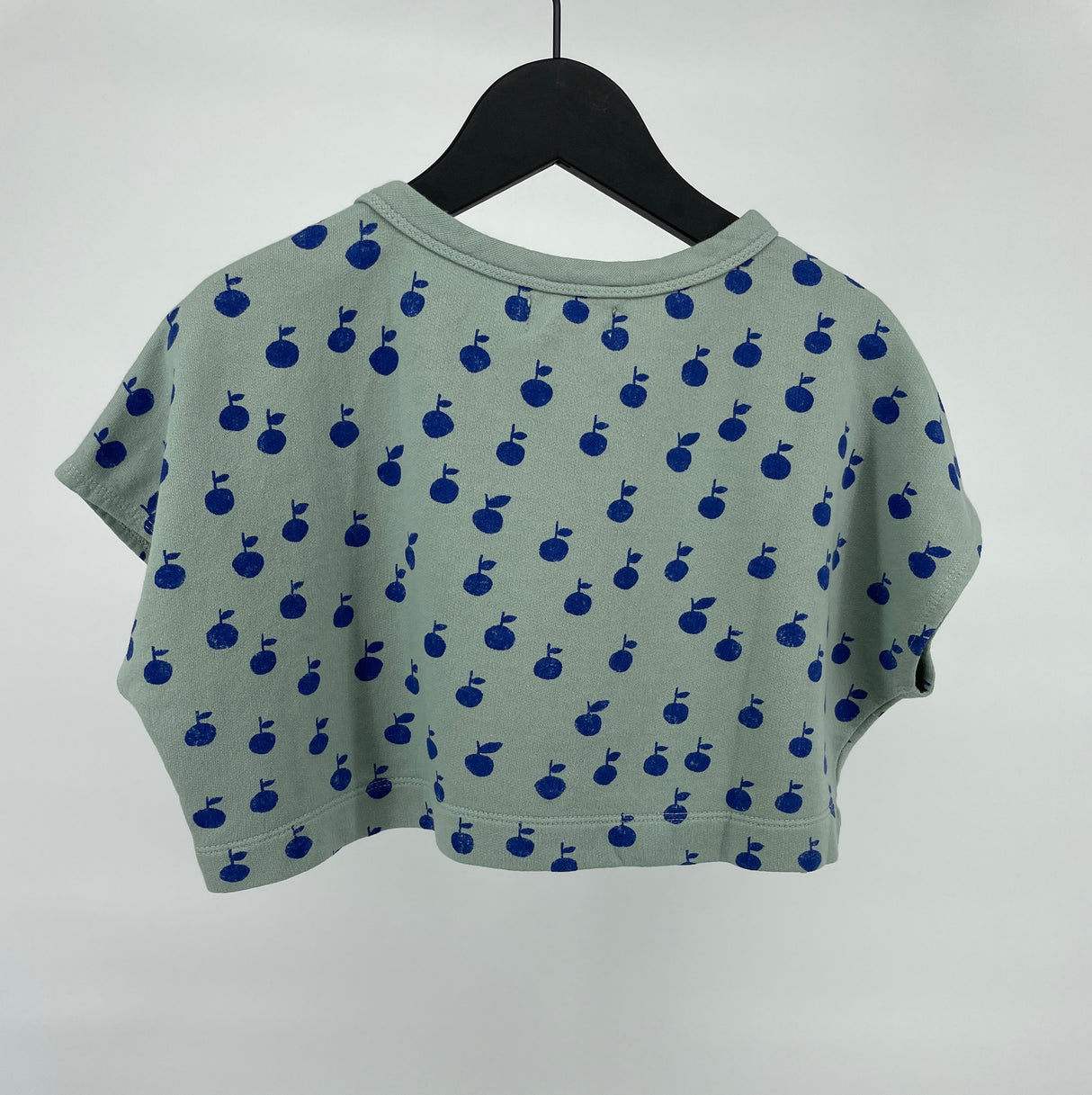 Crop Top Groen Blauw Appels Maat 116 / 122