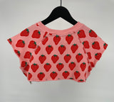 Cropped Top Roze Aardbeien