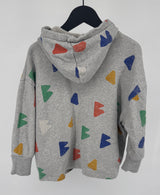 Vest Capuchon Grijs Multi Color Vormen Print Maat 116 / 122