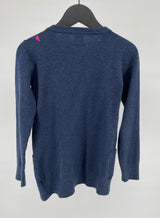 Vest Donkerblauw Roesjes Maat 122 / 128