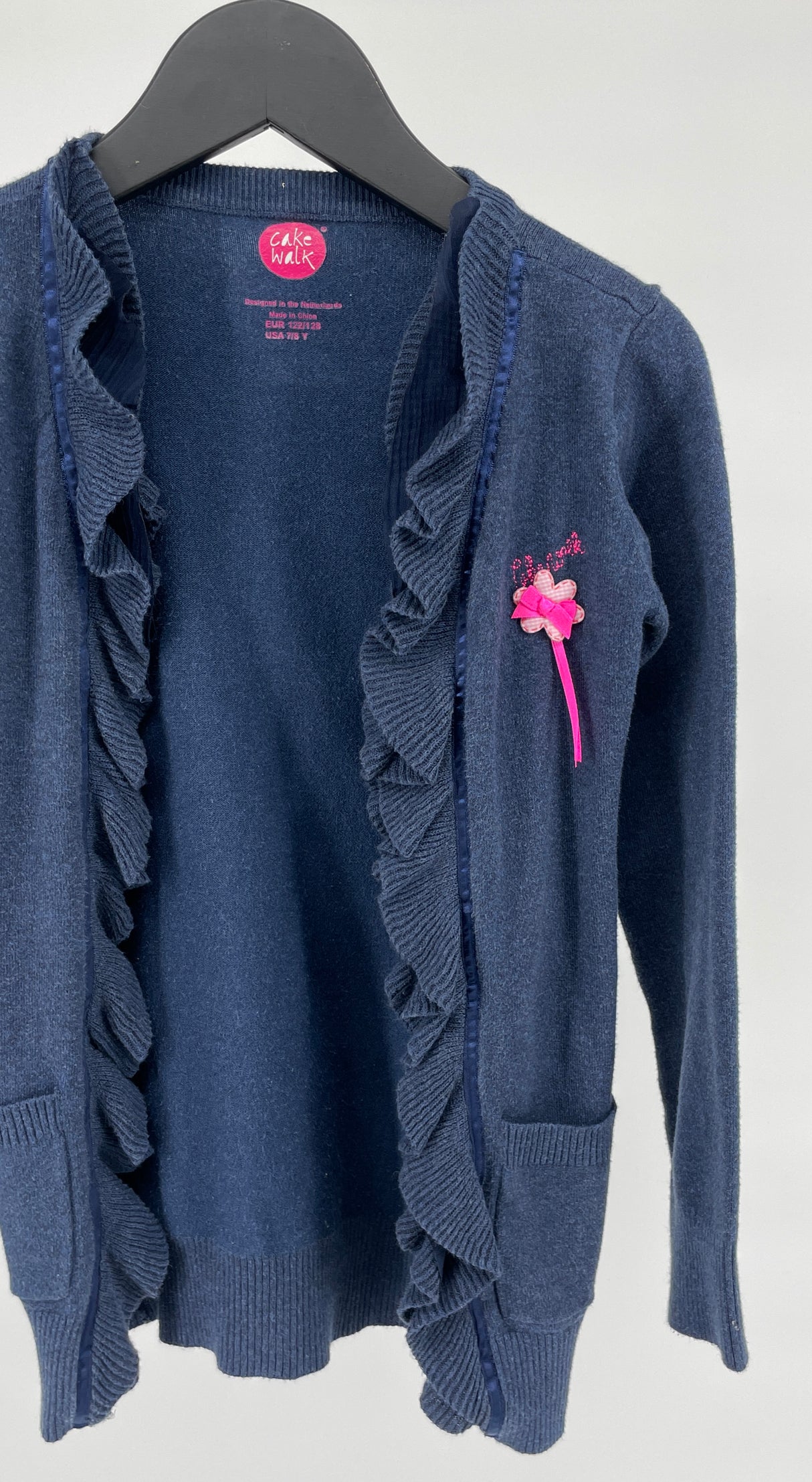 Vest Donkerblauw Roesjes Maat 122 / 128