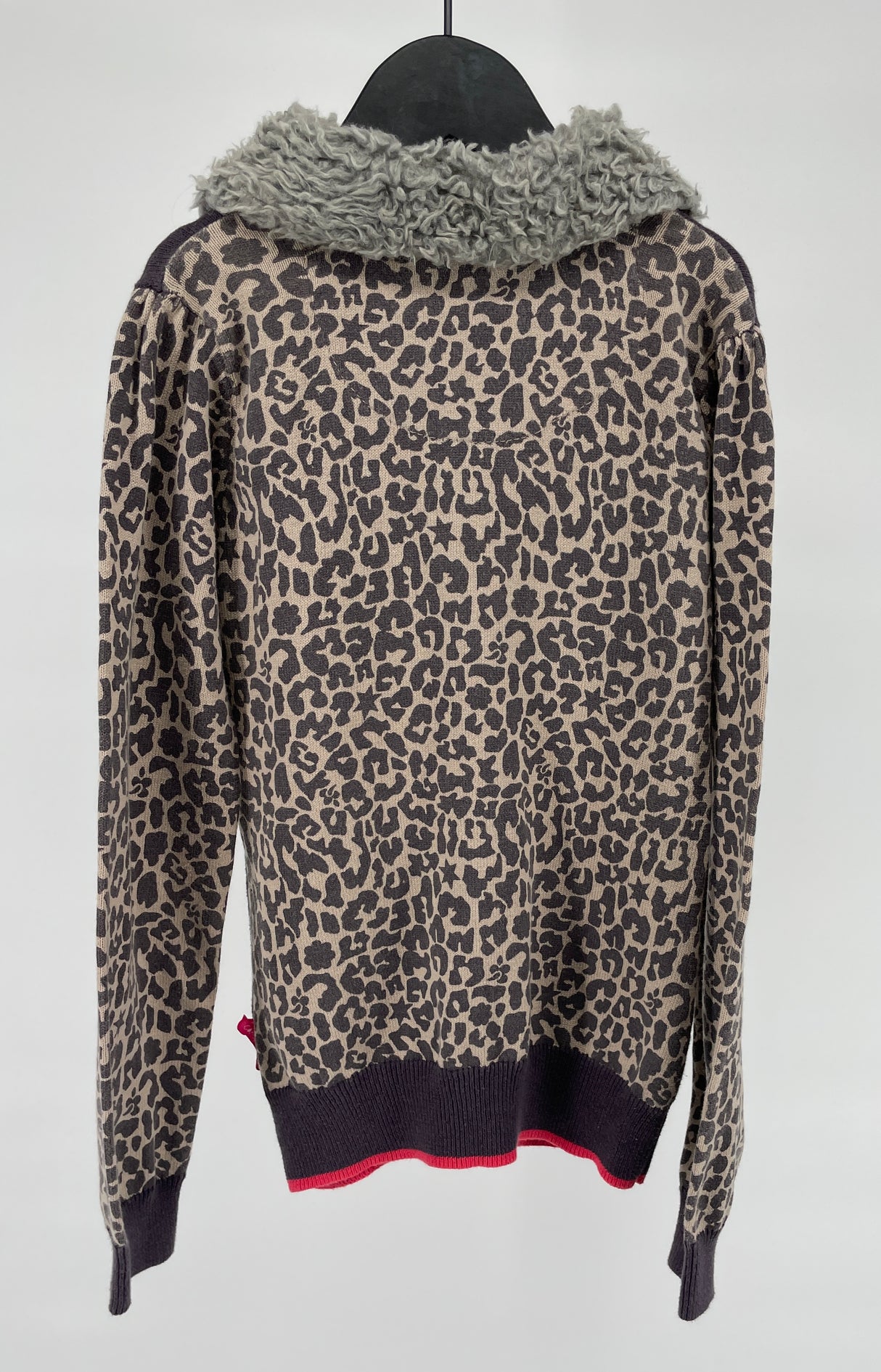 Vest Grijs Luipaard Bloemen Maat 122 / 128